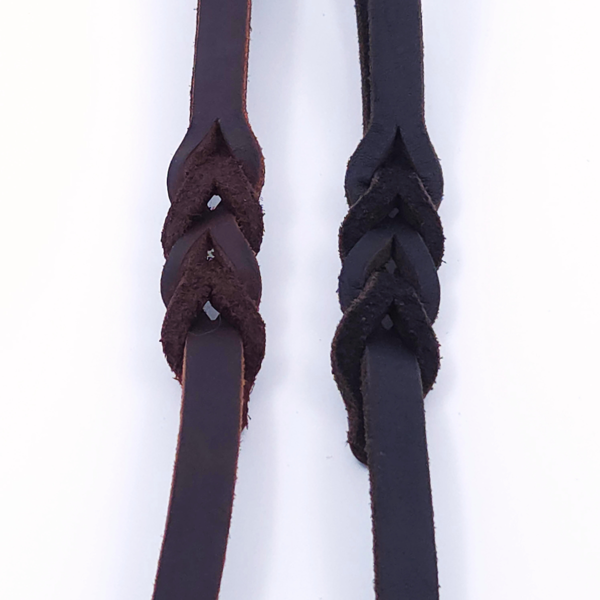 Läderkoppel med inflätad pistolhake