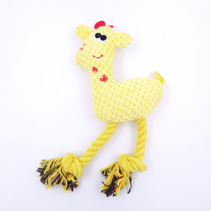 Mjuk hundleksak – Tygfigur med repben för lek