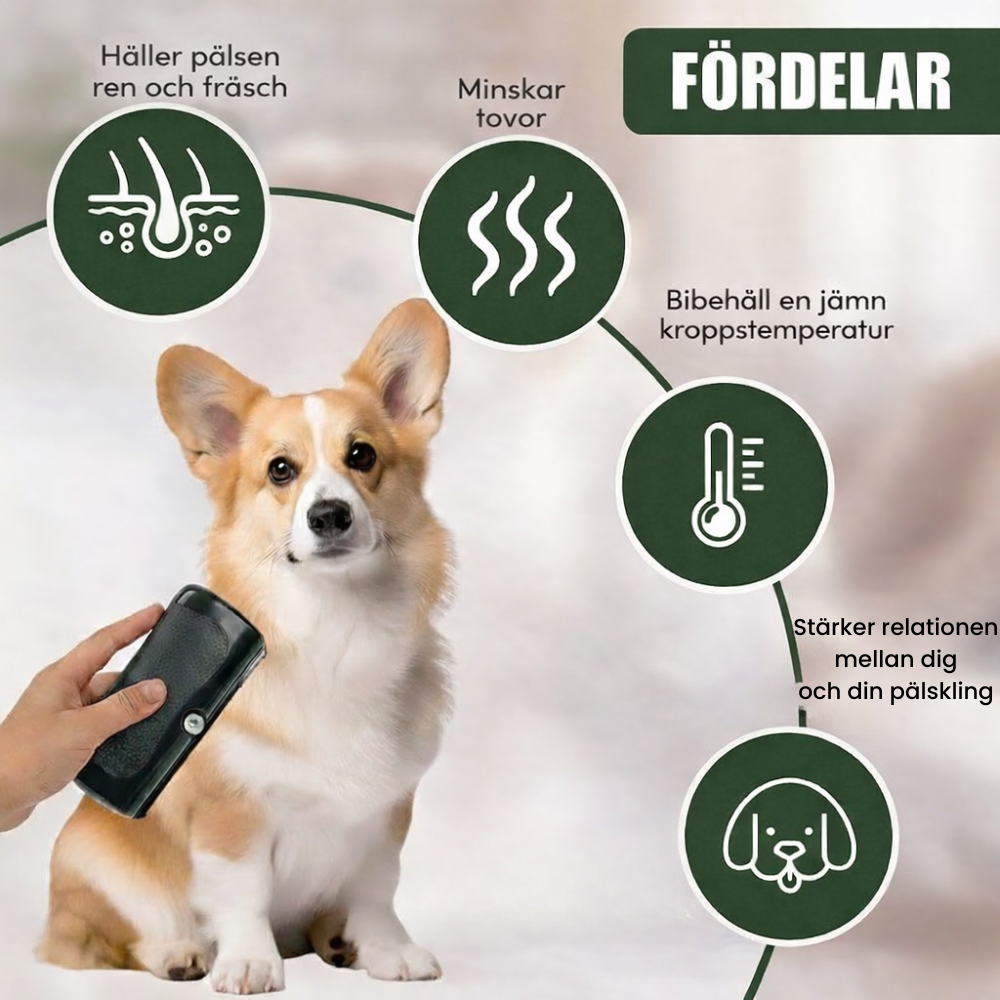 Kattborste för underull